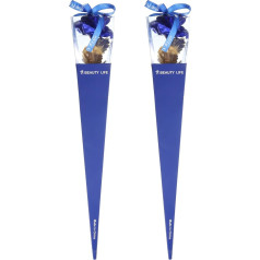 PATIKIL Künstliche Rosenblume, 2er Set Kunstblumen Geschenke mit Geschenkbox für Valentinstag, Muttertag, Geburtstag, Jubiläum, Blau