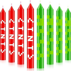 Tatuo 30 dzimšanas dienas sveču komplekts TNT sveces TNT sveces tortes ballītei Sveces kūkām Sarkana dzimšanas dienas svece Pixel Cake Dzimšanas dienas sveces dzimšanas dienai Bērnistabas svētki Kāzu ballītes aksesuāri