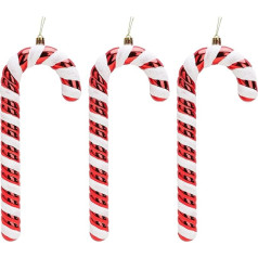 Christmas Concepts® 3 Pack - 250mm Extra Large Candy Cane Baubles - Shiny & Glittery - Christmas Decoration