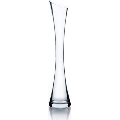 WGV Bud Vase, Höhe 40,6 x 36,8 cm, schräg Geschnittener offener Schnitt, 7,6 cm, klare Maria Glasvase, Blumen-Behälter für Hochzeit, Party, Event, Home Office Decor, 1 Stück