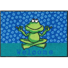 Salonloewe Fußmatte waschbar Yoga Frosch 50x75 cm witzig Comic speziell Eingangs-Matte originell