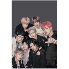 Stray Kids Plakāts Kpop Canvas Wall Art BoyBand Aesthetic Picture for Bedroom Dorm Decoration Fan Gift Unframed 40 x 60 cm