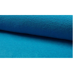 Beidseitig Baumwolle Frottee Stoff Aqua - Aqua, 1Mtr - 150cm x 100cm