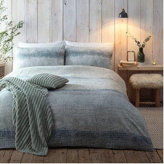 Appletree Hygge Hygge Anson Stripe, 100 % slīpētas kokvilnas sega, King, zaļa