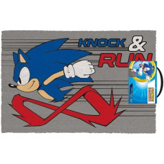 Pyramid International Sonic the Hedgehog Doormat (Knock and Run Design) Kokosa paklājs, āra un iekštelpu paklājs, 60cm x 40cm, Sonic the Hedgehog dāvanas spēlētājiem - oficiāls