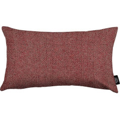 McAlister Textiles Herringbone Tweed | Kissenbezug für Sofakissen in Rot | 40 x 60 cm | traditionelles gewobenes Fischgräten-Muster | Deko Kissenhülle für Sofa, Bett, Couch