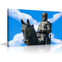 TISHIRON Wanddekoration für Wohnzimmer, Reiterstatue von Robert the Bruce, 1 Stück 