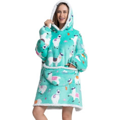 Rcbmn Oversized Wearable Blanket Hoodie sievietēm vīriešiem pieaugušajiem, Oversized Hoodie Hoodhirt Sweatshirt Hood Blanket ar piedurknēm Soft Warm Comfortable Hoodie Wearable Blanket