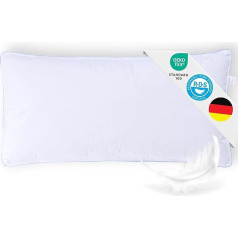 Hatchka Kopfkissen 40x80 Daunenkissen mit 3-Kammer-Füllung, Federkissen 700g waschbar bis 60 Grad, Öko-Tex Pillow Schlafkissen, Daunen Kissen für Seitenschläfer, Rückenschläfer, Bauchschläfer