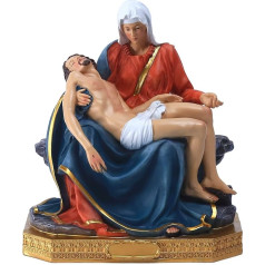 22 cm augsta krāsaina La Pieta statuete Reliģija Kolekcija Pieta Marijas un Jēzus statuja Reliģija Dāvana La Pieta skulptūra un sveķu figūriņas Piemērots reliģiskai dekorēšanai