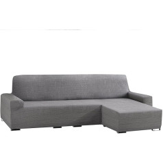 Eysa Aquiles elastīgs dīvāns überwurf Chaise Longue kurzer arm rechts, frontalsicht, Farbe 06-grau, Polyester-Baumwolle, 43 x 37 x 14 cm