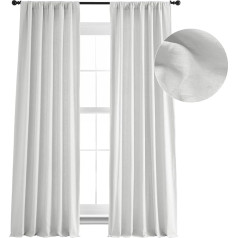 HPD Half Price Drapes Franču lina aizkari, 50 x 108 (1 panelis), LN-XS1704-108, kraukšķīgi balts