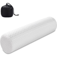 Findigit Neck Bolster Memory Foam Cilindra apaļš kakla sāpju mazināšanas spilvens miegam Apaļš kakla atbalsta spilvens galvai, kaklam, mugurai, kājām un jogai, 47X