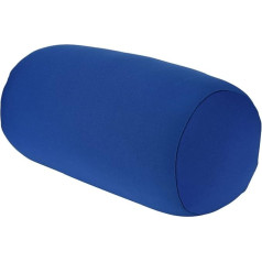 Fdit Round Neck Bolster Micro Mini Microbead Back Cushion Roll Decorative Cushion Travel Home Sleep Neck Support Comfortable (Blue)