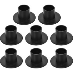 PATIKIL Matte Schwarz Kegel Kerzenständer Runde Kerzenleuchter Halter 8 Pack für Kegel Kerze Metall Kerzenhalter Mittelstücke für Tische Farmhaus Dekor Party