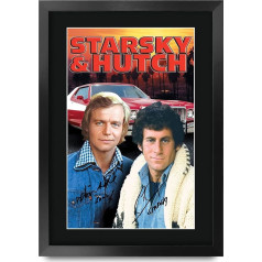 HWC Trading FR STARSKY & HUTCH DAVID SOUL PAUL MICHAEL GLASSER AUTOGRĀFS AR AUTOGRĀFA PARAKSTU A3 FRAMED