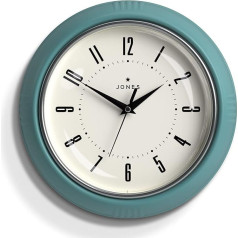 JONES CLOCKS® Ketchup sienas pulkstenis Retro dizains Lieliski piemērots virtuvei, mājas birojam, guļamistabai 25cm (Teal)