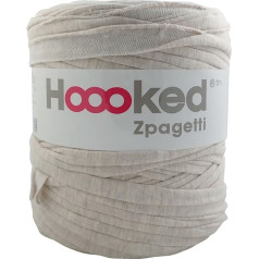 Hoooked Zpagetti kokvilnas trikotāžas dzija, 120 m, 700 g, gaiši brūna