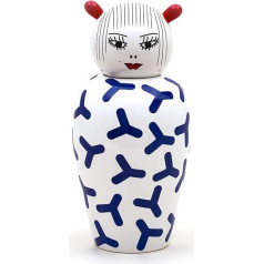 Seletti Canopie Zoe Blaue Vase mit Deckel