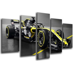 Sienas bilde Formula 1 Car, Renault R.S.18, Renault F12018, Carlos Sainz, Nico Hulkenberg, 165 x 62 cm, Wood Print, XXL Formula 1, Art Print, Ref.27110