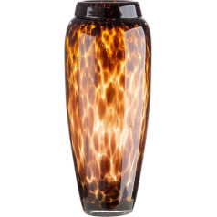 GILDE GLAS art Brown Design Stikla vāze - Dekoratīvs viesistabas dekors - Dāvana sievietēm Dzimšanas diena Mātes diena Valentīna diena - Izgatavota no krāsaina stikla - Augstums 35 cm