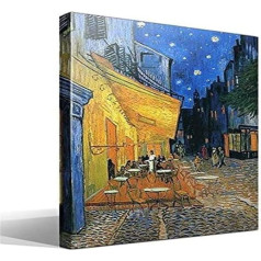 CF CUADROSFAMOSOS.ES CUADROSFAMOSOS.ES Printēt uz audekļa - Vinsents Vilems van Gogs - Kafejnīcas terase Arlas laukumā naktī - 75 x 55 cm