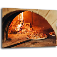 Modern Pictures Pizza Pizzeria Restaurant Pub Modern Picture on Canvas XXL Large Canvas Print Ēdamistabas sienas apdare Virtuves mēbeles (30 x 40 cm, 2)