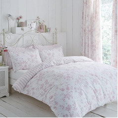 Charlotte Thomas Amelie Piping Duvet Cover Set, Poliesters, Rozā, Gultas