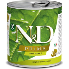 n&d prime boar & apple adult - mitrā barība suņiem - 285g