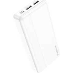 Borofone Power Bank 20000mAh BJ24A - 2xUSB - balts