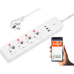 98-420# Smart power strip 1.5m 2xUSB+USB-C wifi tuya