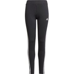 Meiteņu legingi D2M 3 Stripes Tight GN1453 / melni / 134 cm