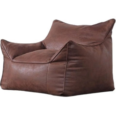 Tabker Sofa Luxury Single Sofa Cover Suede Leather Sac Pouf Chair No Filler Beanbag Corner Seat Sectional Couch