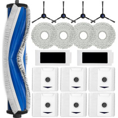 ‎Jkoisl Accessory Set for Ecovacs Deebot T30 Omni/T30 Pro Omni, JKOISL 1 x Roll Brush 6 x Dust Bags 4 x Mop Wipes 4 x Side Brushes 2 x Filters, Spare Parts Robot Vacuum Cleaner Accessories