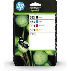 HP 953 Multipack (Blue/Red/Yellow/Black) Original Printer Cartridges for HP Officejet Pro 7720, 7730, 7740, 8210, 8710, 8715, 8720, 8725, 8730, 8740