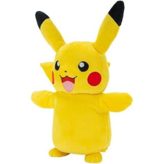 Pokémon PKW2365-28 cm Deluxe Featured Plush - Pikachu, Official Plush with Movements, Light and Sound