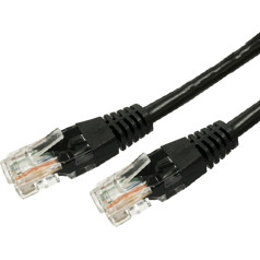 Vara savienojuma vads cat.6 rj45 utp 10m. melns