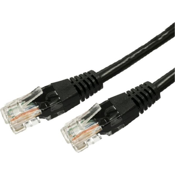 Медный патч-корд cat.6 rj45 utp 0,5м. черный - упаковка из 10 шт.