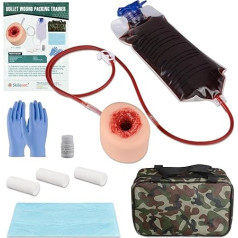 Skillssist Wound Wrapping Task Training Kit for Bleeding Control, Tourniquet for Medical Training, First Aid Emergency Practice, Military Trauma Trainer