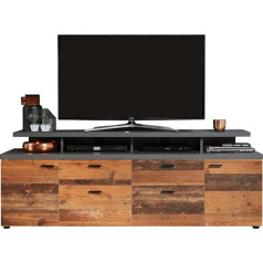 trendteam smart living - TV skapītis ar zemo tāfeli - Dzīvojamā istaba - Mood - Montāžas izmēri (platums x augstums x dziļums) 180 x 66 x 47 cm - Krāsa veca koksne ar Matera - 188032423