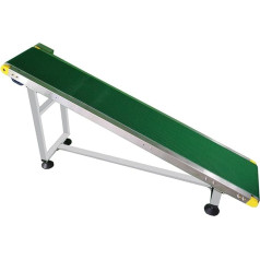 CAYUND 120 cm 100 cm PVC žaliosios juostos konvejerio mašina 250 mm pločio iš nerūdijančio plieno, skirta automatinei elektrotechnikos pramonei, skirta gamybai (dydis: aukštis 50 cm, spalva: ilgis 1200 mm - 110 V)