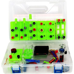 Experimentierkasten Elektrizität für die Naturwissenschaften in der Grundschule, Experimentierkasten grundlegender elektrischer Schaltkreise, kleine Lampenfassungen in Reihe und parallel, Experimenti