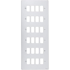 Schneider Electric GUG24GMS Ultimate Flat Plate 24 pieslēgvietu plate ar montāžas rāmi - pulēts hroms