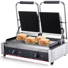 RUYICZB Elektrische Panini-Presse, 3600W Sandwichmaker, Antihaftbeschichtet, Zum Kochen Von Sandwiches, Steaks Und Fleisch Im Freien, Einfach Zu Bedienen Für Anfänger Und Profis,813b