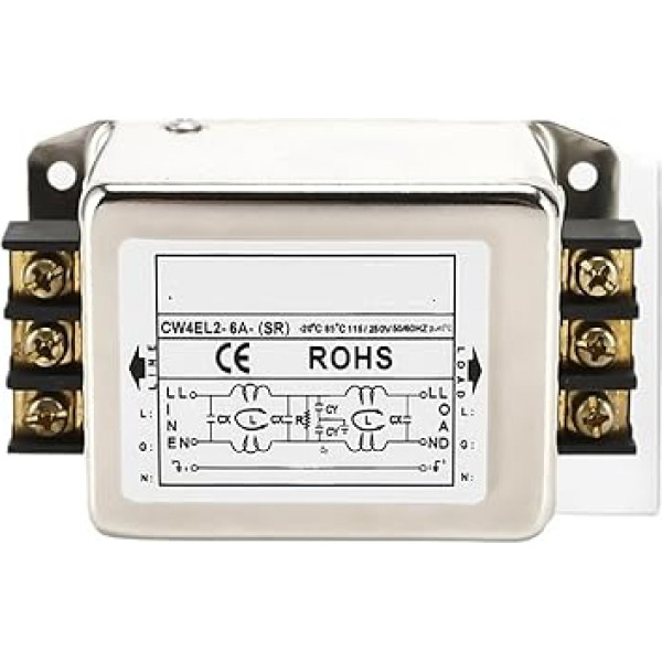 CW4EL2-6A/10A/20A/20A/30A-SR tīkla filtrs, maiņstrāvas maiņstrāvas maiņstrāvas bloks, bez strāvas padeves, 220 V (CW4EL2-6A-SR)