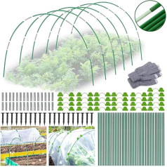 TOPRUNYI Polytunnel for Raised Bed, 40 gabali augu tuneļa arkas, dārza tuneļa riepas, arkas polytunnel ietin ar plastmasu, siltumnīcas tuneļa arkas, stikla šķiedras siltumnīcas riepas, tuneļa arkas