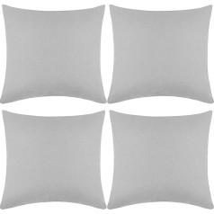 Aneco Pack of 4 Outdoor Waterproof Throw Pillow Covers Decorative Garden Cushion Covers Square Cushion Covers for Patio, Couch, Tent, Balcony and Sofa, 18 x 18 Inches, Light Grey