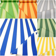 TOLKO Awning Fabrics Sold by the Metre with UV Protection, No Fading, Durable, Weatherproof, Awning Fabric, Waterproof, 120 cm Wide, Premium Sun Protection, Tarpaulin Fabric for Sewing (Blue White)