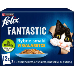 Felix fantastic fish - влажный корм для кошек - 12x85 г