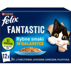 Felix fantastic fish - drėgnas kačių maistas - 12x85g